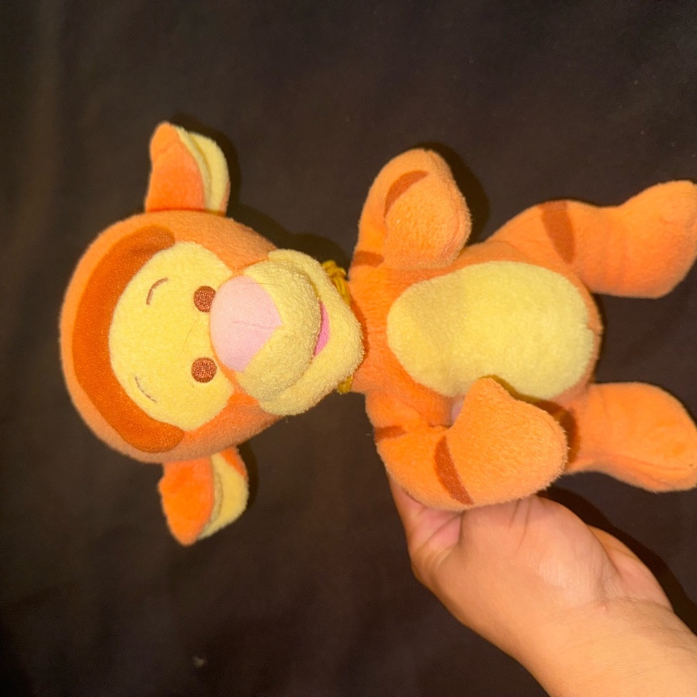 Orange and Yellow Plush Tiger Toy